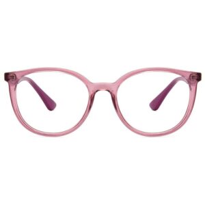 Óculos Ray-Ban Infantil/Juvenil Redondo Rosa Translúcido
